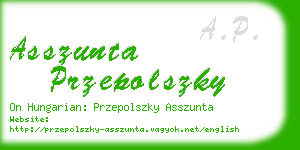 asszunta przepolszky business card